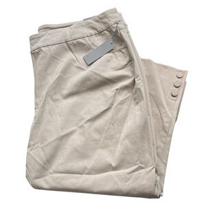 NEW Soft Surroundings Superla Stretch Pull On Crop Pants Tan Womens Plus Size 3X
